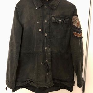 Free People embellished military style jacket